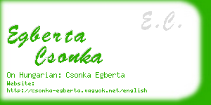 egberta csonka business card